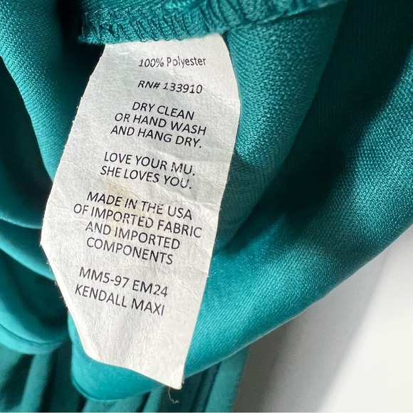 Show Me Your MuMu Emerald Green Kendall Maxi Dress Medium - Picture 4 of 7